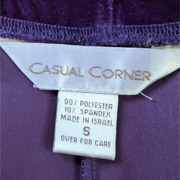 Vintage Velvet Three Piece Set Women's S/M Dark Purple Tank Cardigan Track Pants - Picture 9 of 9